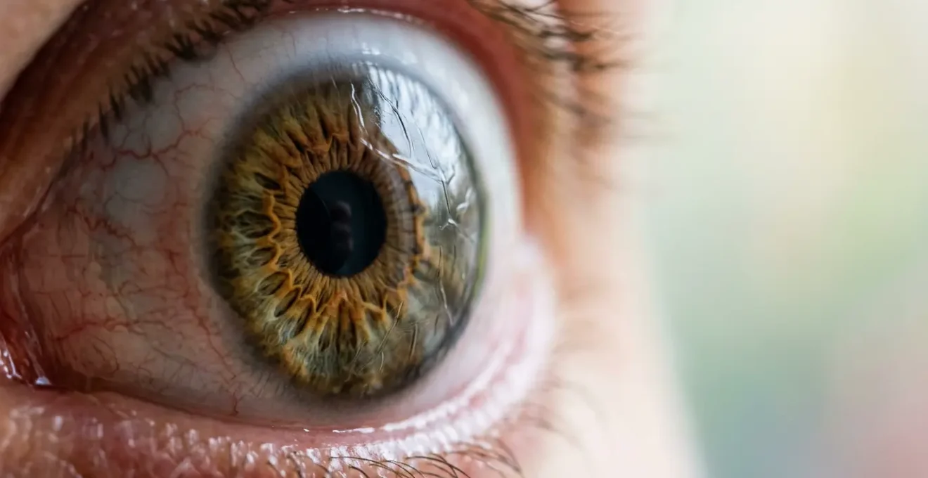 Eye care concept showing the dangers of sleeping in contact lenses