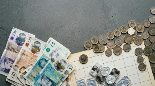 Conceptual representation of high street contact lens subscription financial impact with minimalist composition