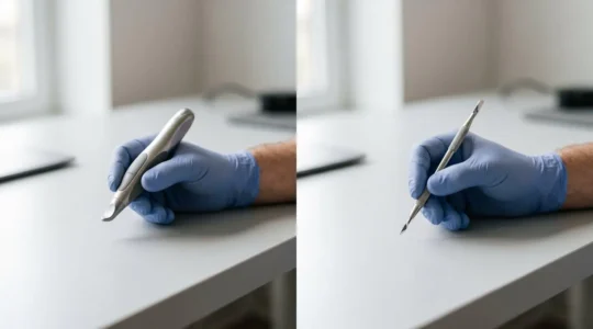 Professional comparing LASIK and SMILE laser eye surgery recovery outcomes for career-focused individuals