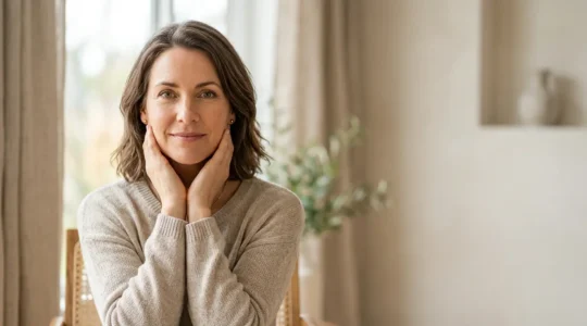 Professional middle-aged adult maintaining healthy vision through natural eye care habits