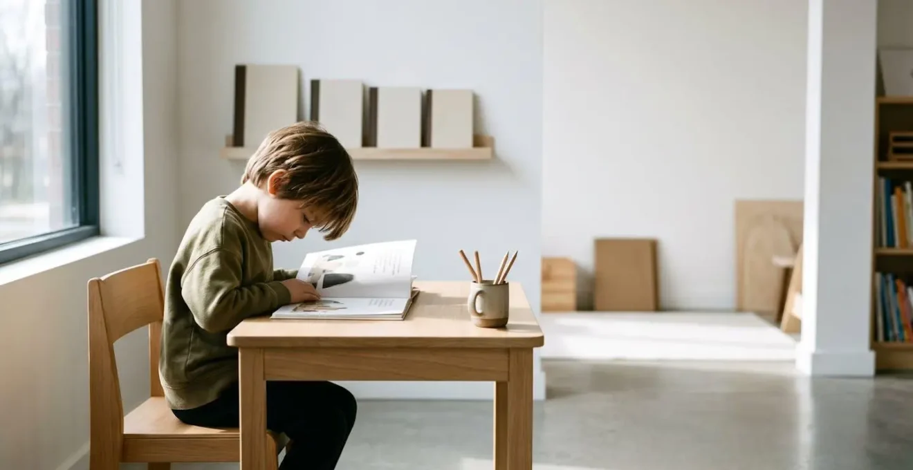 Child displaying physical compensatory behaviors during reading task indicating potential binocular vision dysfunction