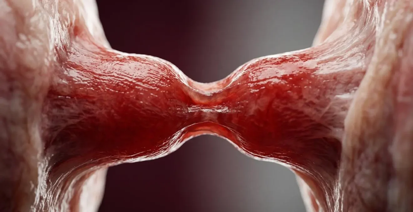 Visual metaphor depicting vascular constriction and reduced blood flow to ocular structures under chronic stress