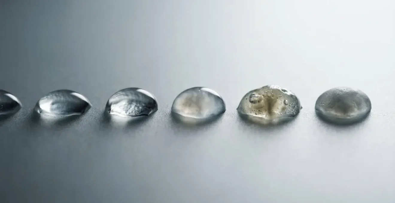 Conceptual photograph using visual metaphor to represent blocked oil glands along the eyelid margin without showing medical diagrams or text